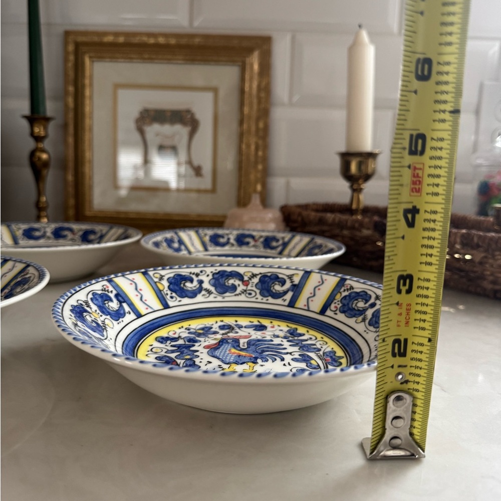 Sur La Table Blue Rooster Bowls~Portugal~Set Of 4 - Picture 8 of 8